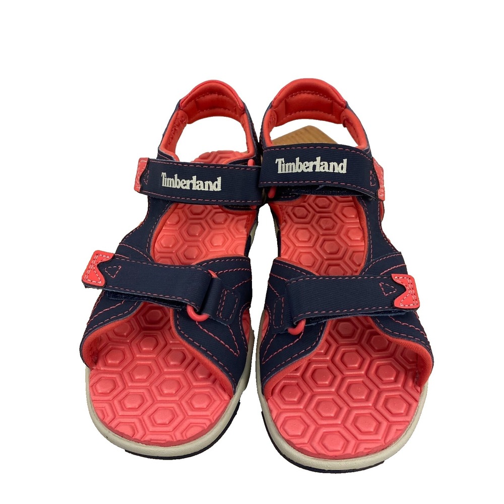 Timberland kid's Sandals Blue & Pink Size 2 outdoor 2-Strap NWOT